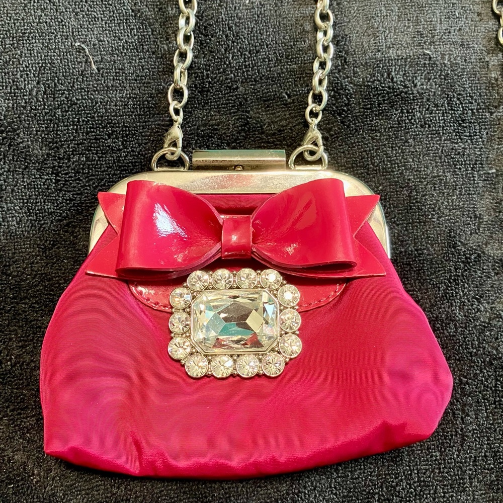 Brighton Pink coin purse with Bow and Crystal Accent